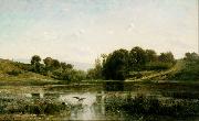 Charles-Francois Daubigny Landscape at Gylieu (mk09) oil on canvas